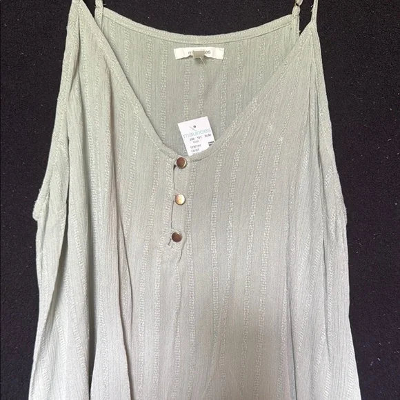 Maurices Light Green Camisole with Button Detail - Picture 2 of 4